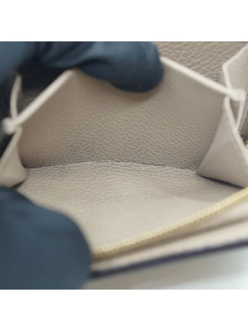 Louis Vuitton Portefeuille Clair Monogram Coin Purse Beige Gold Bifold Wallet